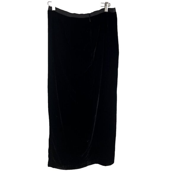 Vintage Dalia Collection Velvet Maxi Skirt w/ High Slit Women's Size 10 - Picture 5 of 9